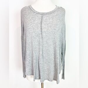 VELVET BY GRAHAM & SPENCER GRAY SEAM FRONT LONG SLEEVE SHIRT WOMENS SZ XS